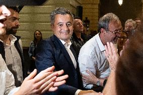 Gerald Darmanin after results of the 1st round legislative elections in Tourcoing