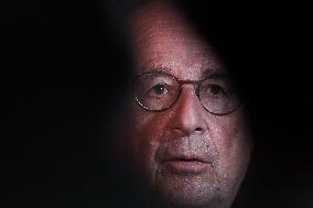 Francois Hollande after results of the 1st round legislative elections in Tulle