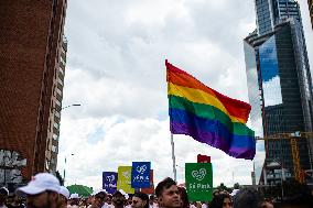 International Pride Parade Demonstrations in Bogota, Colombia