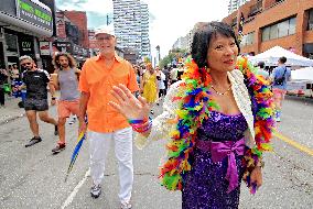 Pride Toronto Parade In Toronto, Canada.