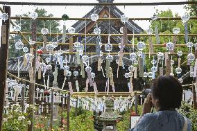 Wind chime festival at western Japan temple