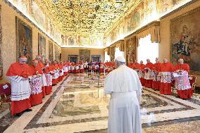 Pope Francis Leads Ordinary Public Consistory - Vatican