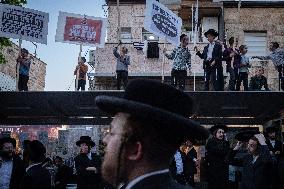 MIDEAST-JERUSALEM-ULTRA-ORTHODOX-MILITARY SERVICE-PROTEST