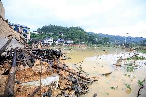 Village Damaged By Rainstorm in Liuzhou