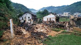 Village Damaged By Rainstorm in Liuzhou