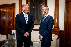 King Willem Alexander Meets The New PM Dick Schoof - The Hague