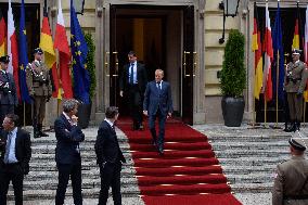Poland's PM Donald Tusk Hosts German Chancellor Olaf Scholz