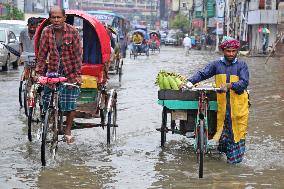 BANGLADESH-DHAKA-HEAVY RAIN-WATERLOGGING