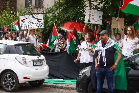 Pro-Palestine Demonstration In Krakow, Poland