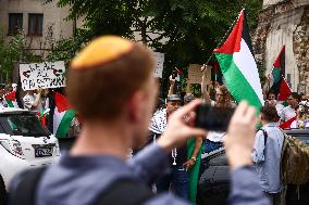 Pro-Palestine Demonstration In Krakow, Poland