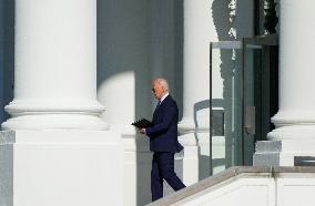 President Biden Departs The White House For Campaign Event