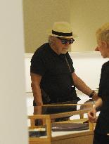 Harvey Keitel And Family Shopping - Milan