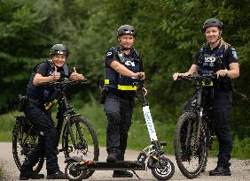 Police using micromobility vehicles