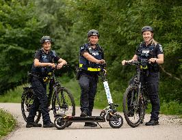 Police using micromobility vehicles