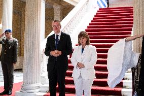 Latvian President Edgars Rinkevics Visit Greece