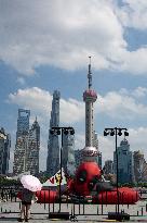 The Large Air Balloon Of Wolverine And Deadpool In Shanghai
