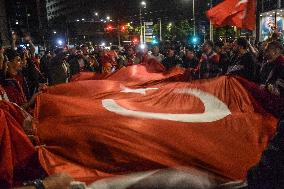 Euro 2024 - Turkish Football Fans Celebrate - Rotterdam