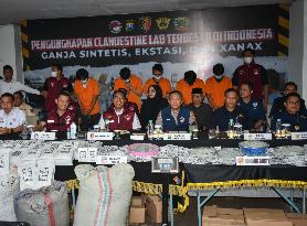 Indonesian Police Uncover The Largest Clandestine Laboratory Production Of Synthetic Narcotics In Indonesia