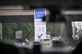 Reserve Lane For Paris 2024 Olympic Games On The A1