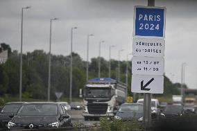 Reserve Lane For Paris 2024 Olympic Games On The A1
