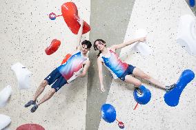 France team of Climbing bouldering for the 2024 Olympics  - Fontainebleau