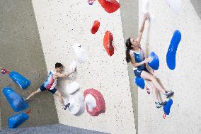 France team of Climbing bouldering for the 2024 Olympics  - Fontainebleau