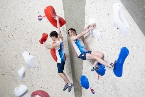 France team of Climbing bouldering for the 2024 Olympics  - Fontainebleau