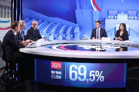 BFM broadcast on the 2024 legislative elections - Paris