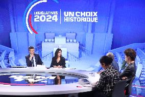 BFM broadcast on the 2024 legislative elections - Paris