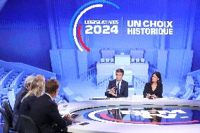 BFM broadcast on the 2024 legislative elections - Paris
