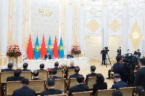 KAZAKHSTAN-ASTANA-XI JINPING-TOKAYEV-PRESS