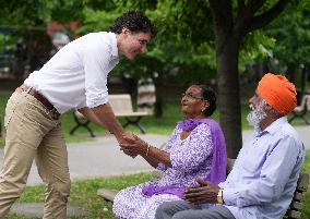 Justin Trudeau In Montreal's Papineau Riding