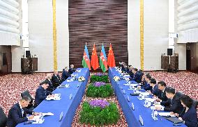 KAZAKHSTAN-ASTANA-XI JINPING-ALIYEV-MEETING