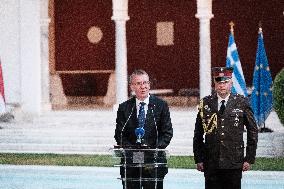 Latvian President Edgars Rinkevics Visit Greece