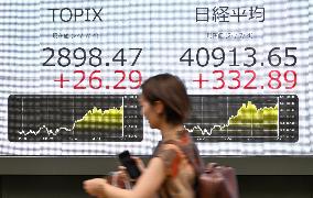 Nikkei, Topix end at record highs