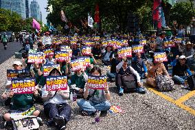 The July 4th National Farmers’ Rally Held In Seoul