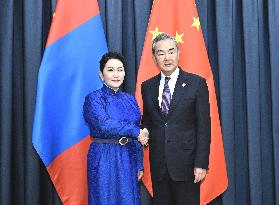 KAZAKHSTAN-ASTANA-CHINA-WANG YI-MONGOLIA-FM-MEETING