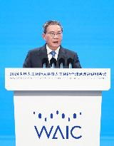 CHINA-SHANGHAI-LI QIANG-WORLD AI CONFERENCE-OPENING (CN)