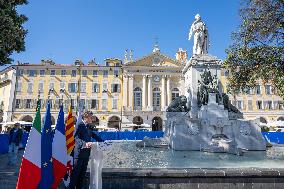 Christian Estrosi At Giuseppe Garibaldi Tribute Ceremony - Nice