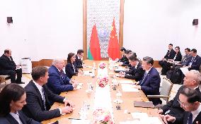 KAZAKHSTAN-ASTANA-CHINA-XI JINPING-BELARUS-PRESIDENT-MEETING