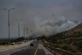 ISRAEL-LEBANON-BORDER-HEZBOLLAH-ROCKET FIRE