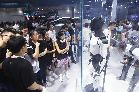 Tesla Optimus humanoid robot at 2024 WAIC in Shanghai