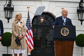 U.S. President Joe Biden And First Lady Jill Biden Deliver Remarks At Independence Day Celebration At The White House