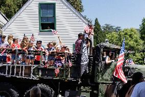 Participants And Spectators Celebrate Independence Day In Nevada City, Calif.