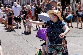 Participants And Spectators Celebrate Independence Day In Nevada City, Calif.