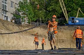 Construction of underground school in Zaporizhzhia