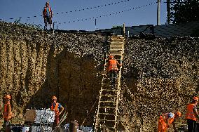 Construction of underground school in Zaporizhzhia