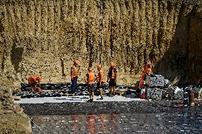 Construction of underground school in Zaporizhzhia