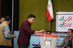 Voters Cast Ballots At Polling Station - Iran