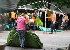 Dismantling Of Pro-Palestinian Encampment - Montreal